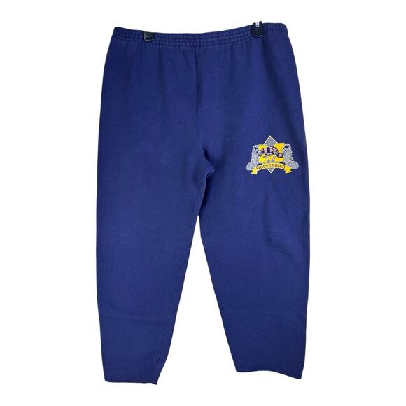 Vintage 90s Michigan Wolverines Sweat Pants TNT Trau & Loevner Large - Picture 1 of 11